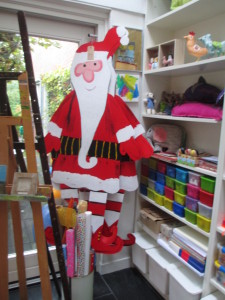 trekpop kerstman groot